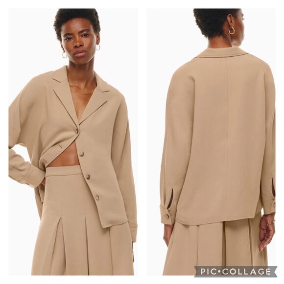 Wilfred Tops - Wilfred Freeform Shirt Tan Crepette Size Large